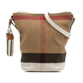 Mini Mega Check Canvas Ashby Tassel Bucket Bag